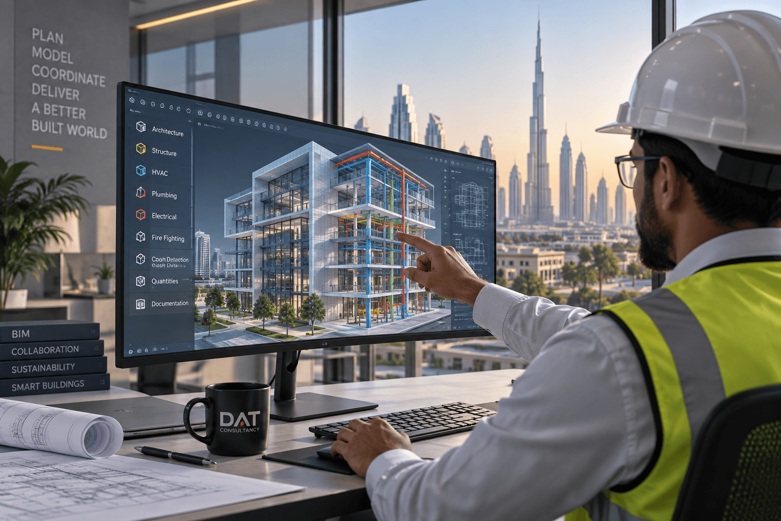 نماذج BIM 3D لمشاريع البناء في دبي