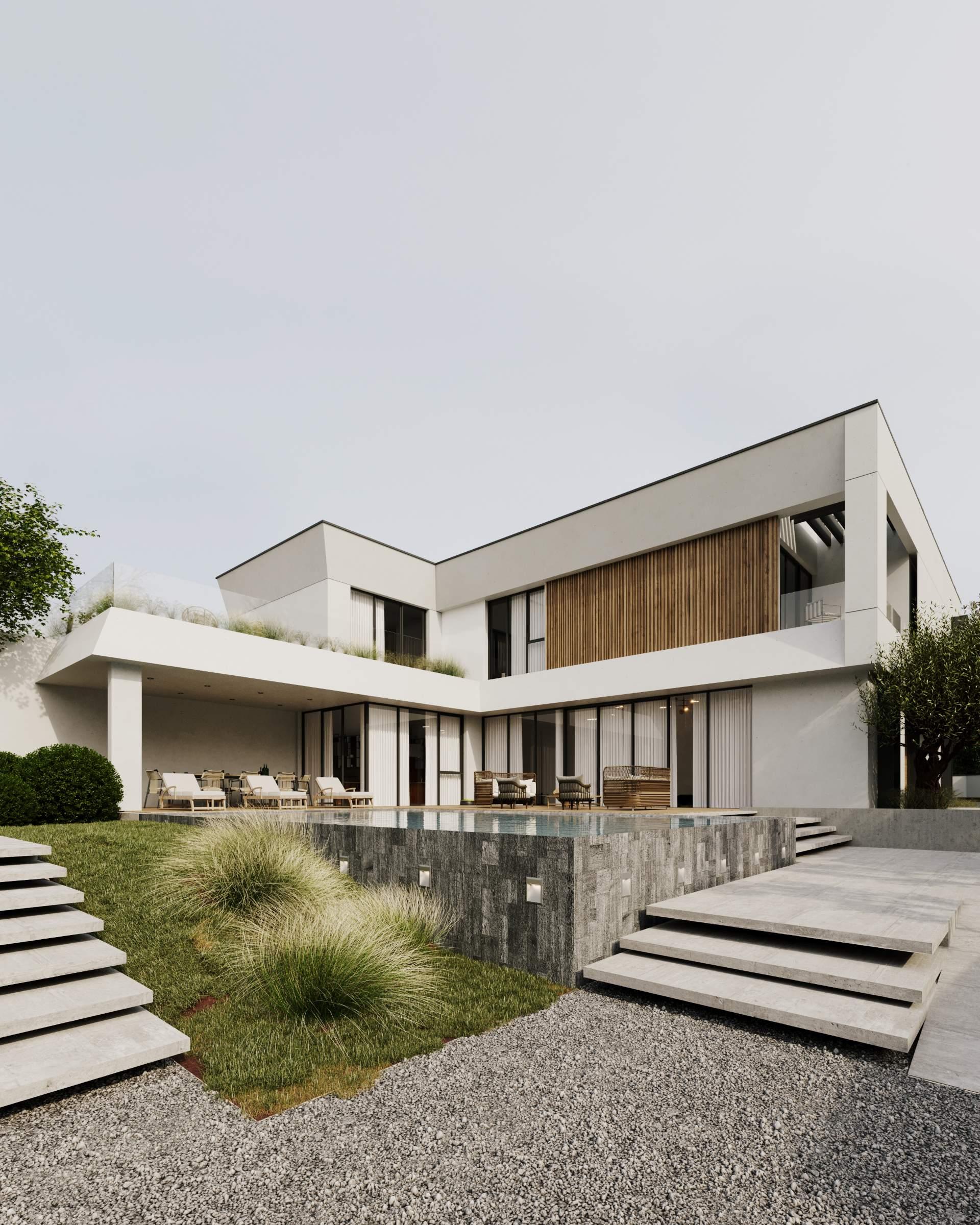 Modern Minimalist White Villa by DAT