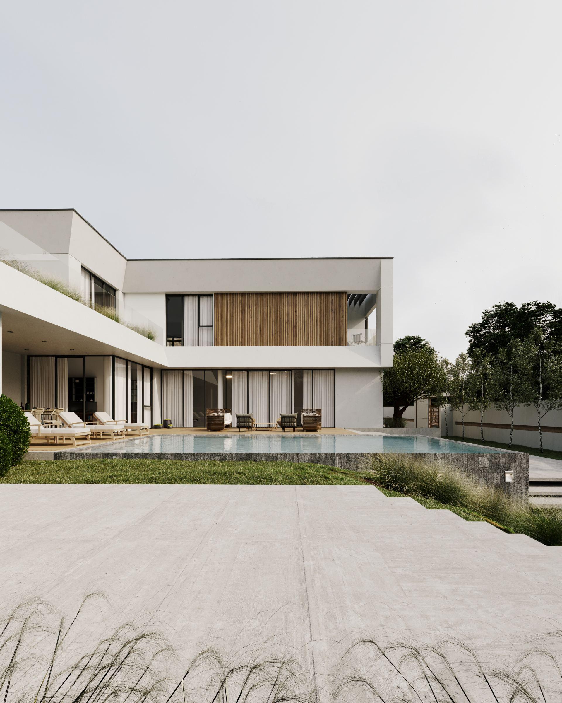 Modern Minimalist White Villa