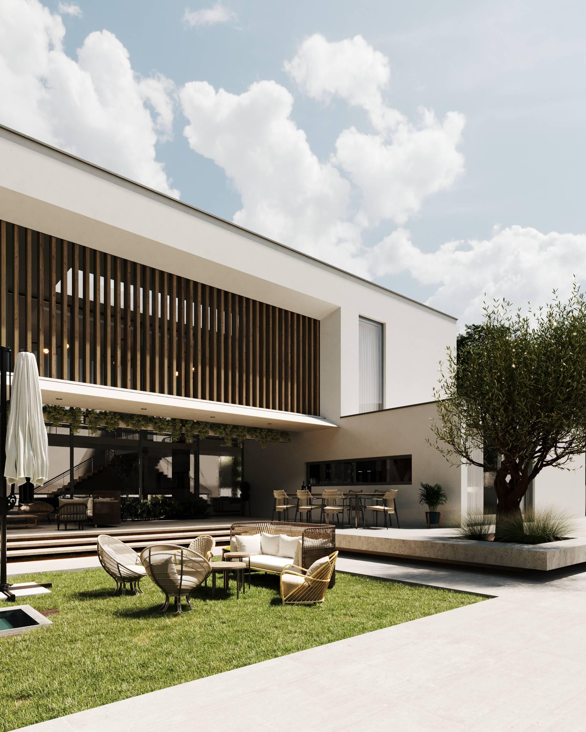 Modern Linear Villa Design by DAT