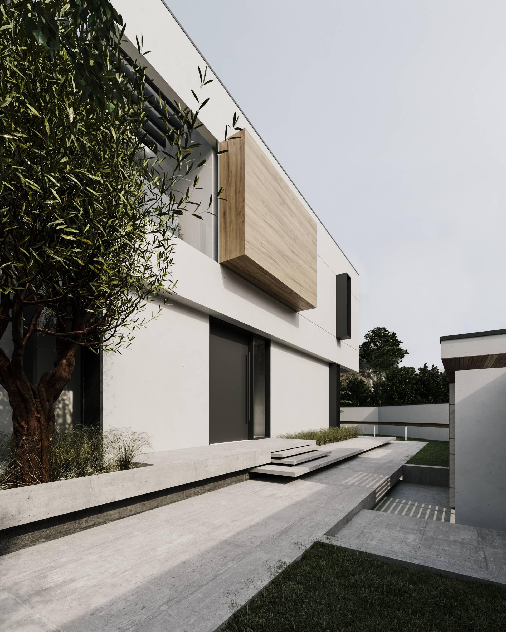 Modern White Minimalist Villa by DAT Engineering