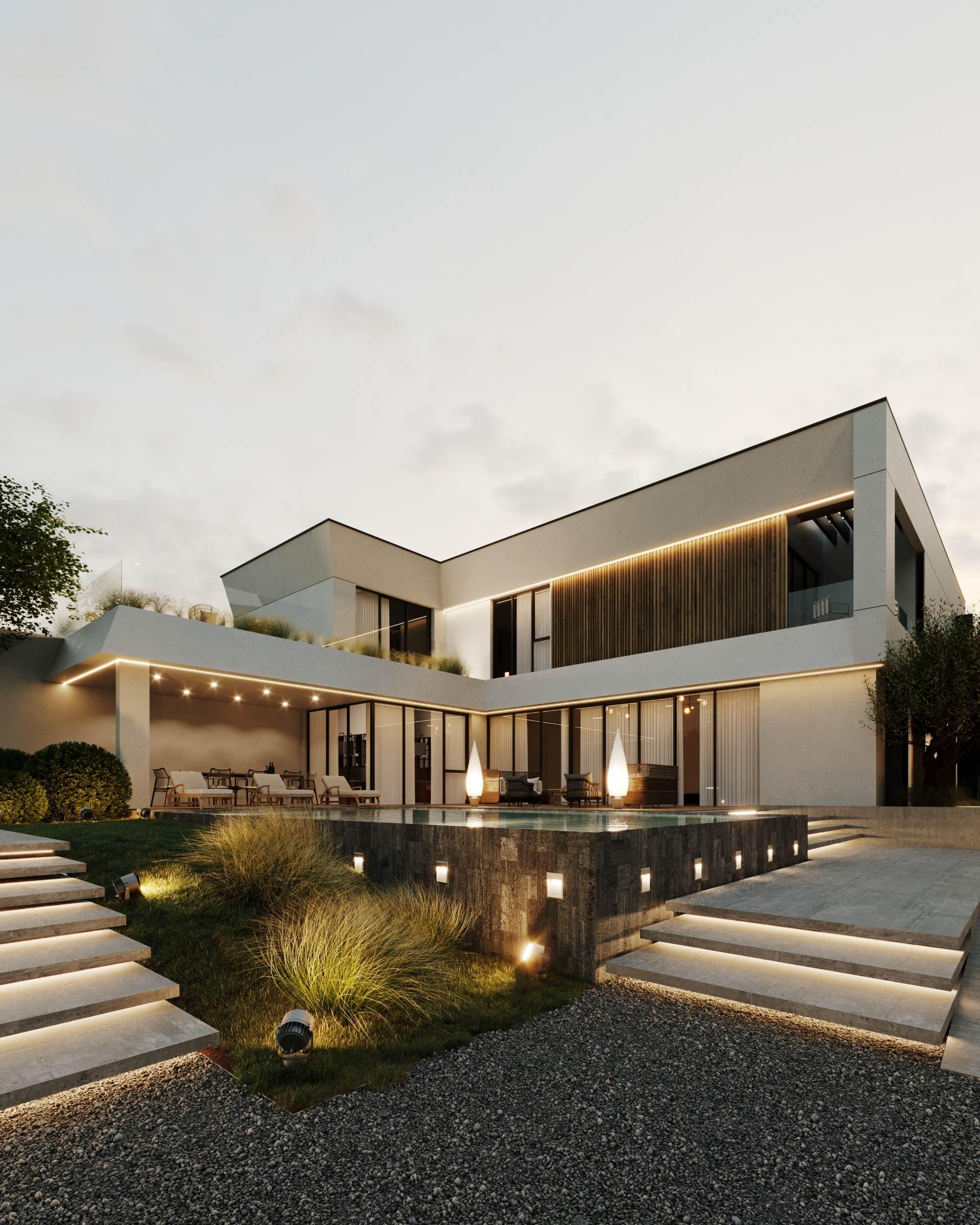 Villa Design Modern Minimalist by DAT